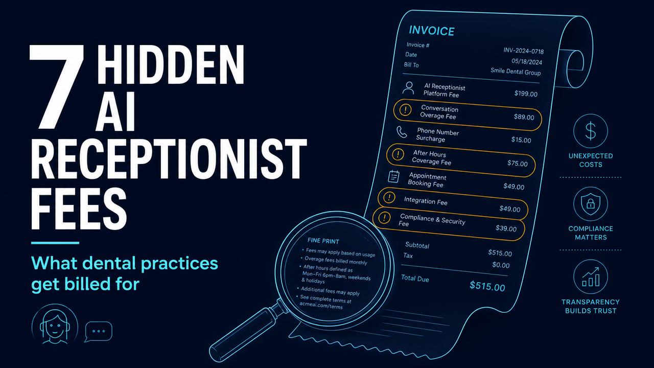 7 Hidden AI Receptionist Fees Dental Practices Get Billed For